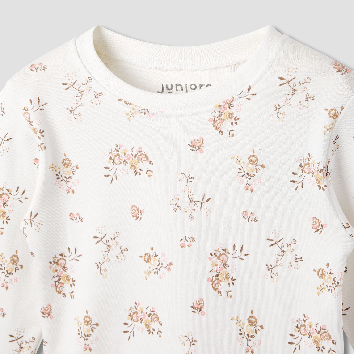 Juniors Printed Ribbed T-shirt and Pyjama Set
