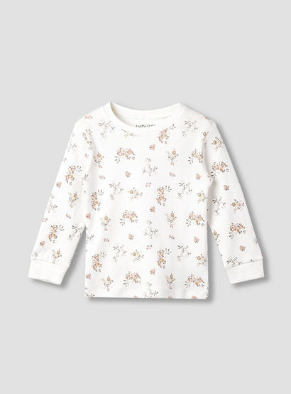 Juniors Printed Ribbed T-shirt and Pyjama Set-baby-girls-clothing-nightwear-pyjamasets-image-3