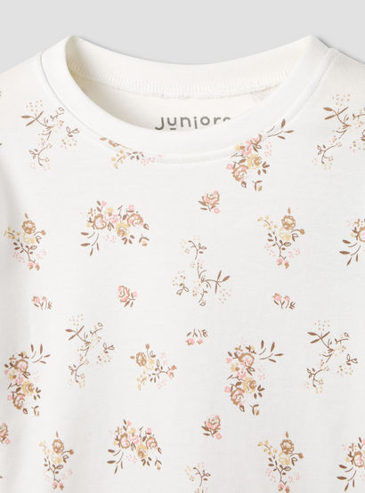 Juniors Printed Ribbed T-shirt and Pyjama Set-baby-girls-clothing-nightwear-pyjamasets-image-5