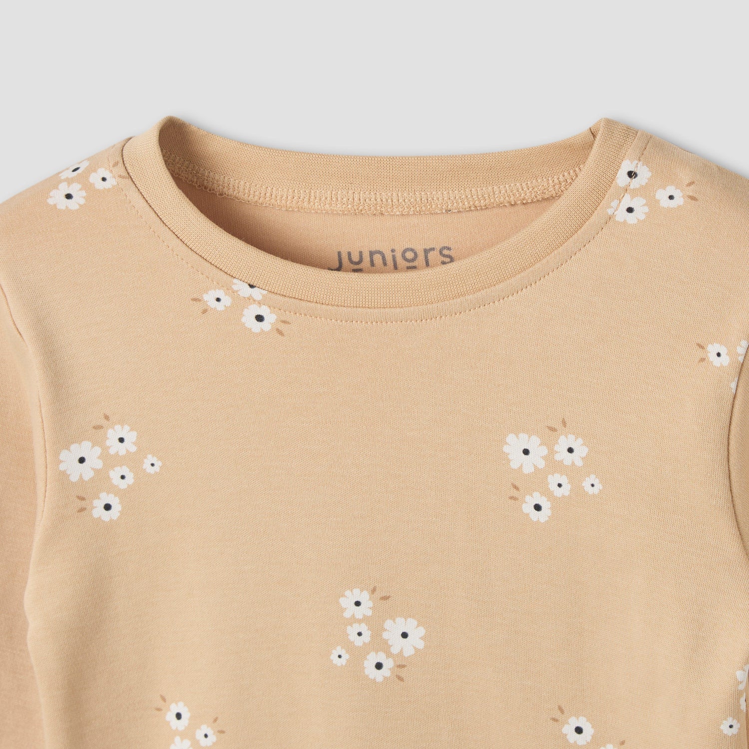 Juniors Floral Print Long Sleeve T-shirt and Pyjama Set