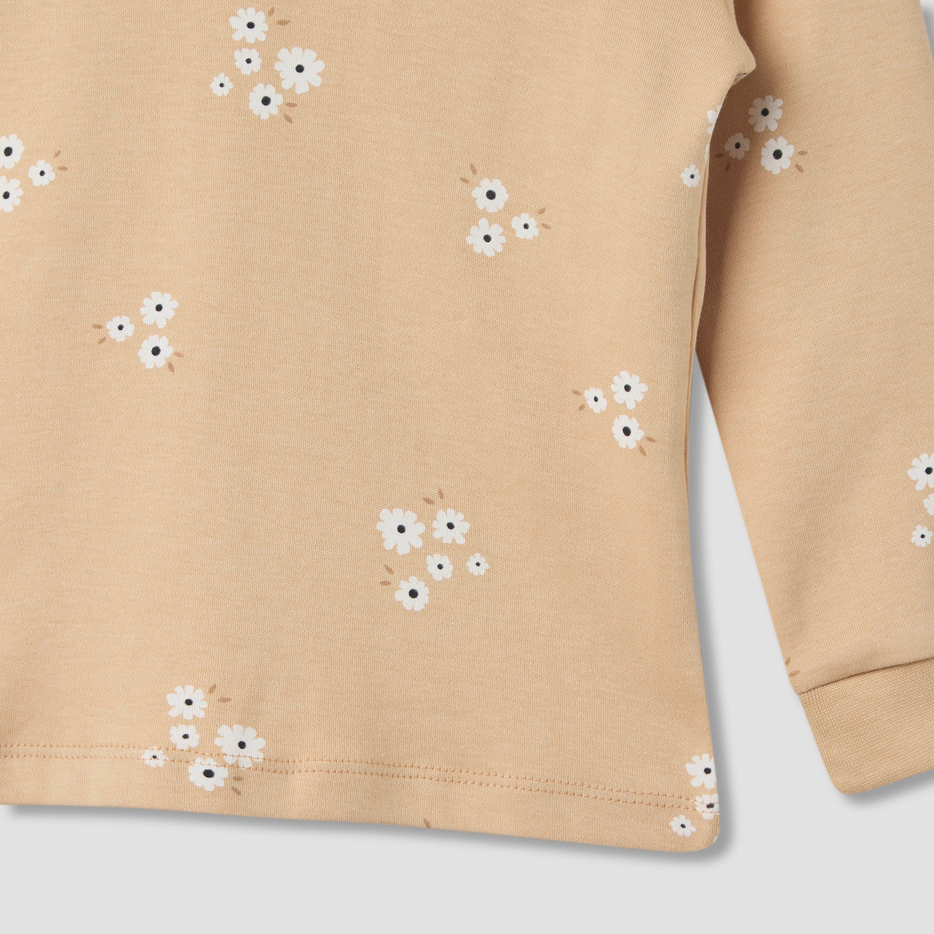 Juniors Floral Print Long Sleeve T-shirt and Pyjama Set