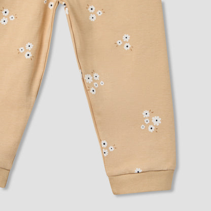 Juniors Floral Print Long Sleeve T-shirt and Pyjama Set