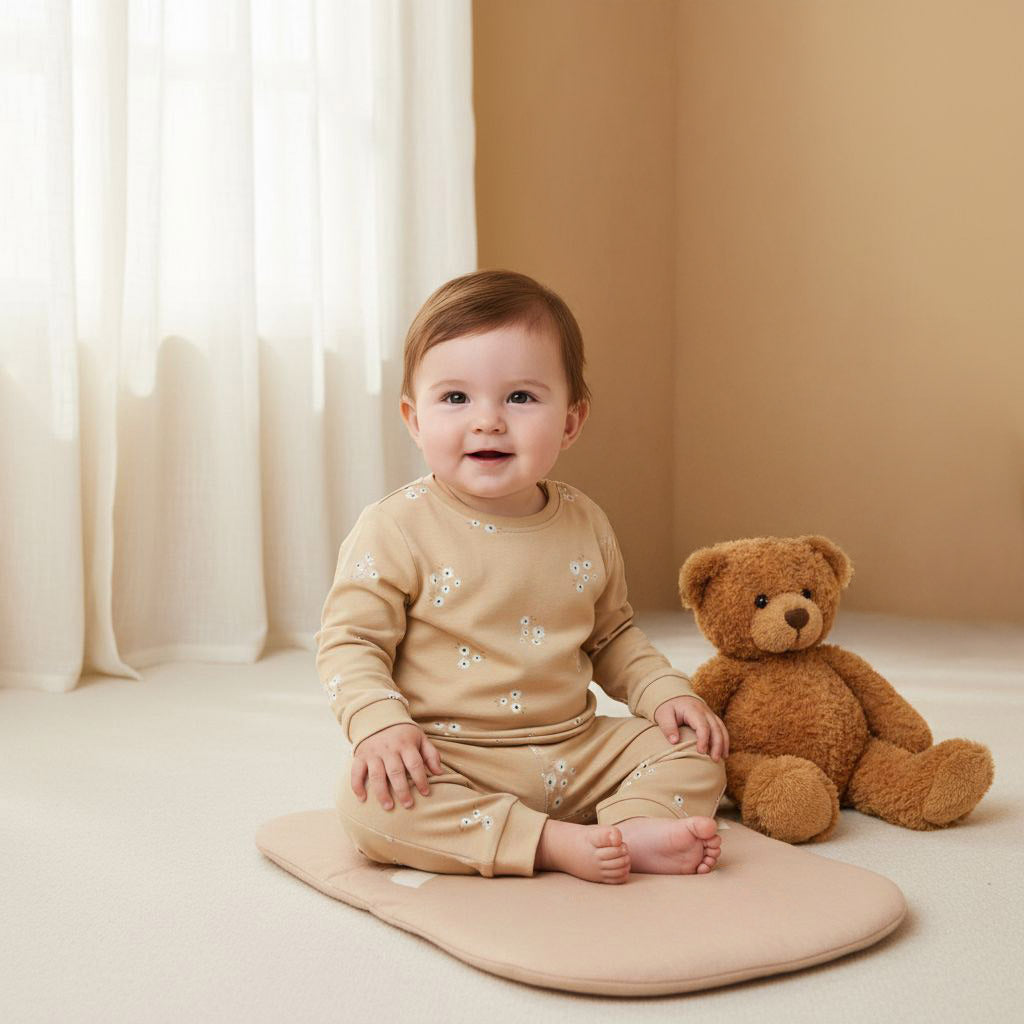 Juniors Floral Print Long Sleeve T-shirt and Pyjama Set