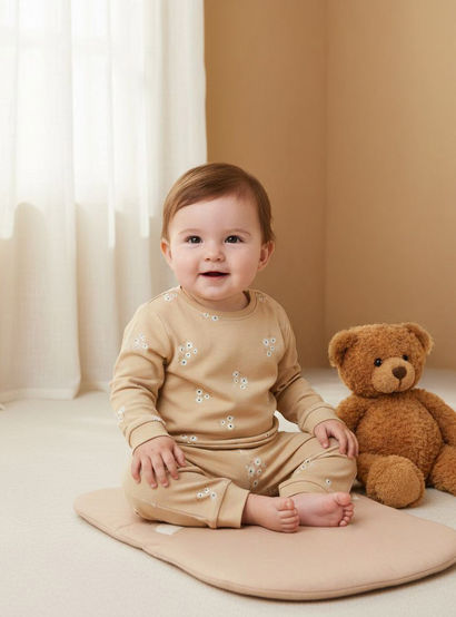 Juniors Floral Print Long Sleeve T-shirt and Pyjama Set-baby-girls-clothing-nightwear-pyjamasets-image-9