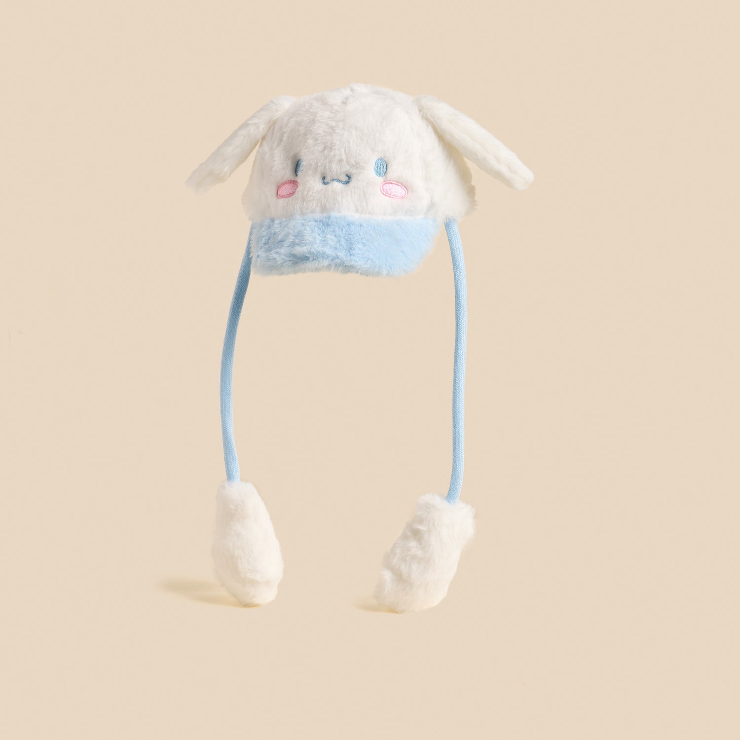 Plush Cap with Snap Back Closure - White / 1-3 yrs