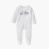 Juniors Elephant Applique Detail Closed Feet Sleepsuit with Long Sleeves - White / 12-18 mths