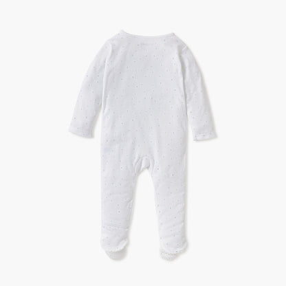 Juniors Elephant Applique Detail Closed Feet Sleepsuit with Long Sleeves