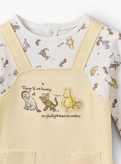 Disney Cotton Crew Neck Long Sleeves Sleepsuit with Winnie the Pooh and Friends Print-baby-girls-clothing-nightwear-sleepsuits-image-4