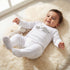 Juniors Embroidered Closed Feet Sleepsuit with Long Sleeves - White / 12-18 mths