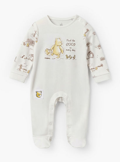 Disney Cotton Crew Neck Long Sleeves Sleepsuit with Winnie the Pooh and Friends Print-baby-boys-clothing-nightwear-sleepsuits-image-2