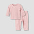 Juniors Cotton Round Neck Long Sleeves Pyjama Set with Heart Print - Pink / 12-18 mths