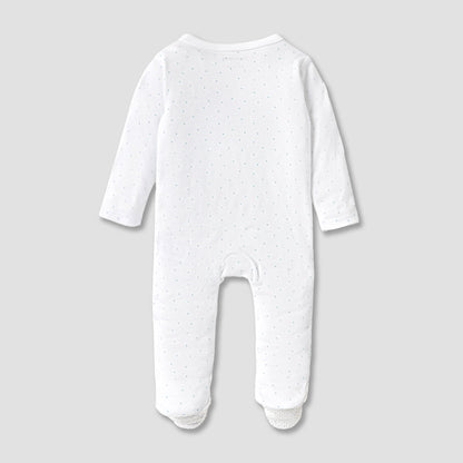 Juniors Embroidered Closed Feet Sleepsuit with Long Sleeves