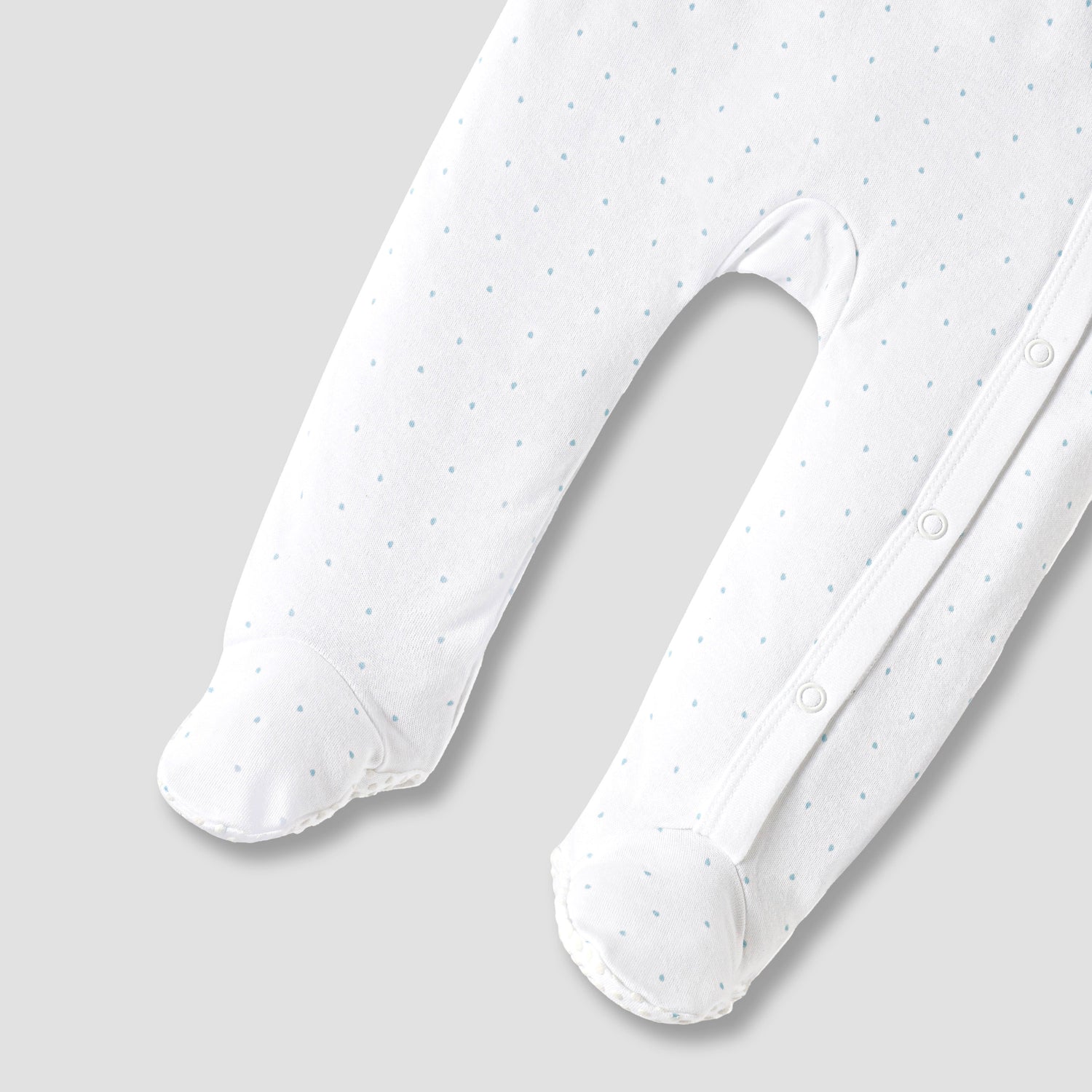 Juniors Embroidered Closed Feet Sleepsuit with Long Sleeves
