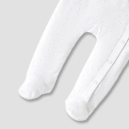 Juniors Embroidered Closed Feet Sleepsuit with Long Sleeves