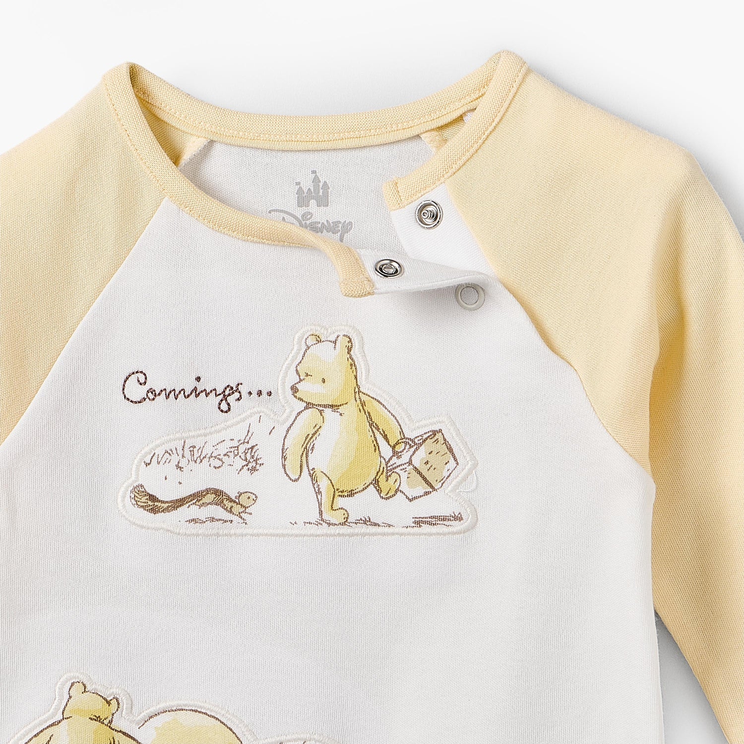 Disney Cotton Crew Neck Long Sleeves Sleepsuit with Winnie the Pooh and Friends Print