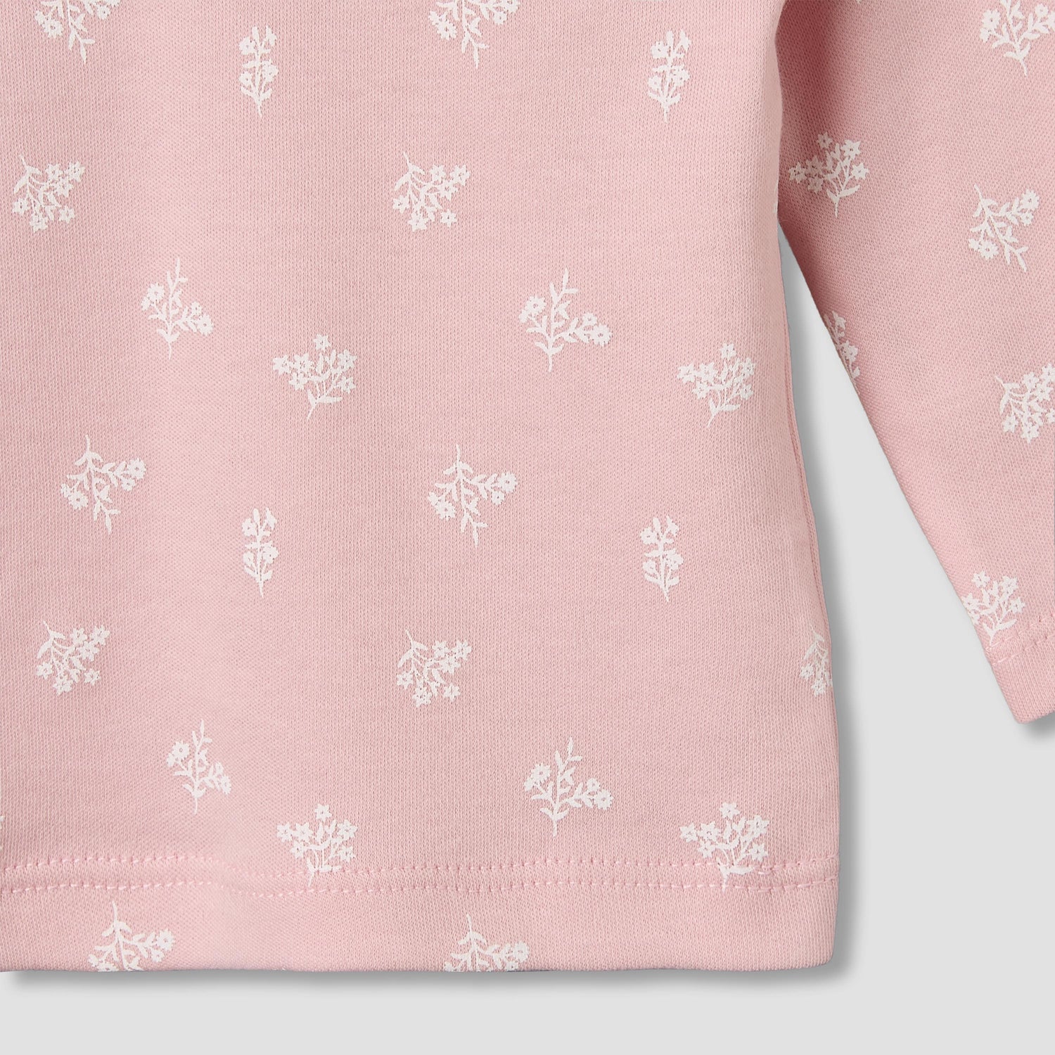 Juniors Cotton Round Neck Long Sleeves Pyjama Set with Floral Print