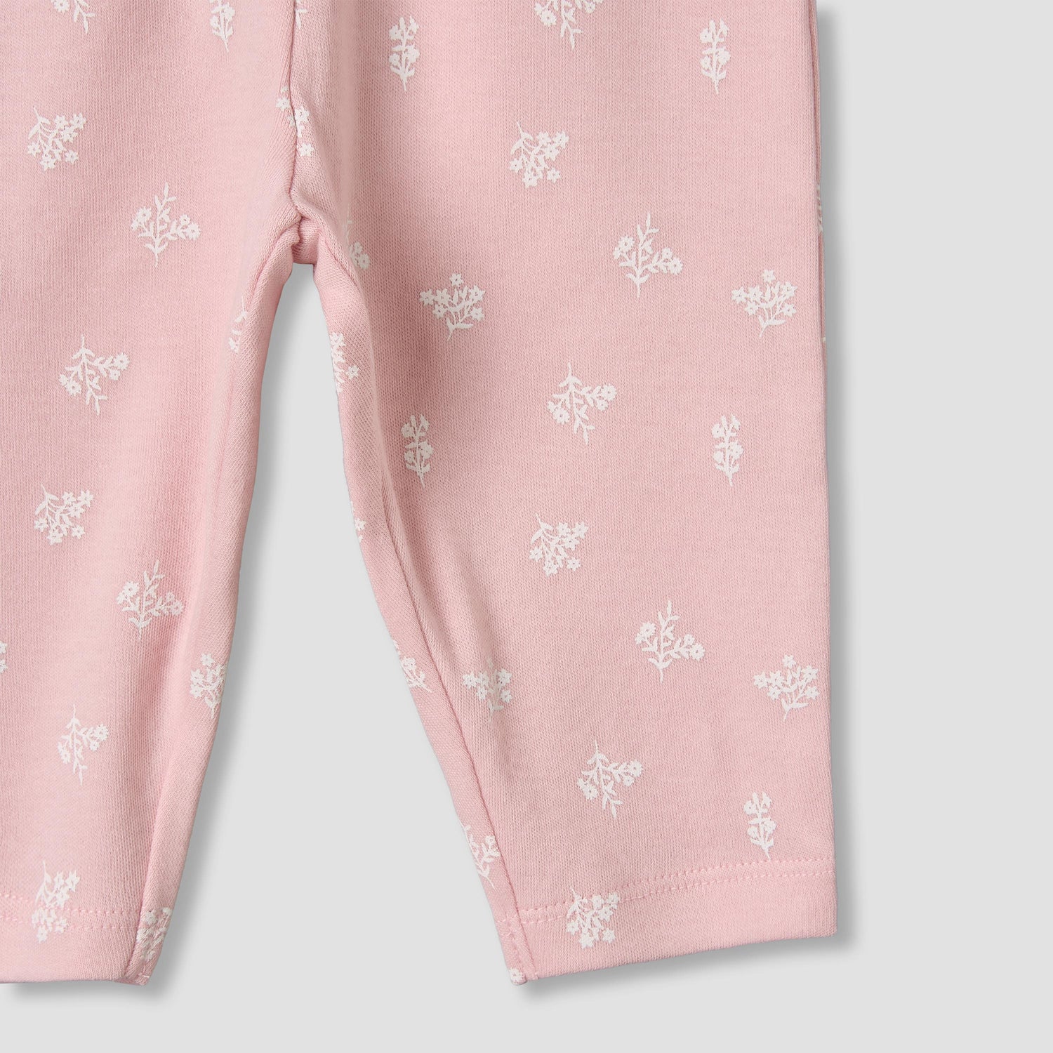 Juniors Cotton Round Neck Long Sleeves Pyjama Set with Floral Print