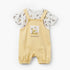 Disney Round Neck Short Sleeves T-shirt and Dungaree Set with Winnie the Pooh Print