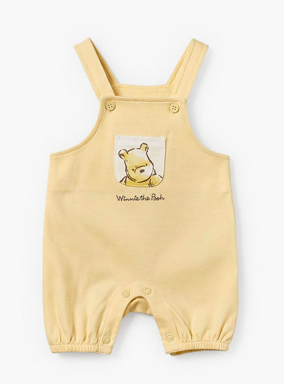Disney Round Neck Short Sleeves T-shirt and Dungaree Set with Winnie the Pooh Print-baby-boys-clothing-setsandcoords-image-4