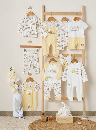 Disney Round Neck Short Sleeves T-shirt and Dungaree Set with Winnie the Pooh Print-baby-boys-clothing-setsandcoords-image-6