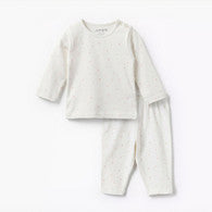 Juniors Cotton Round Neck Long Sleeves Pyjama Set with Heart Print-undefined-image-1