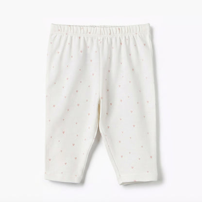 Juniors Cotton Round Neck Long Sleeves Pyjama Set with Heart Print