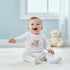 Juniors Embroidered Closed Feet Sleepsuit with Long Sleeves - White / 12-18 mths