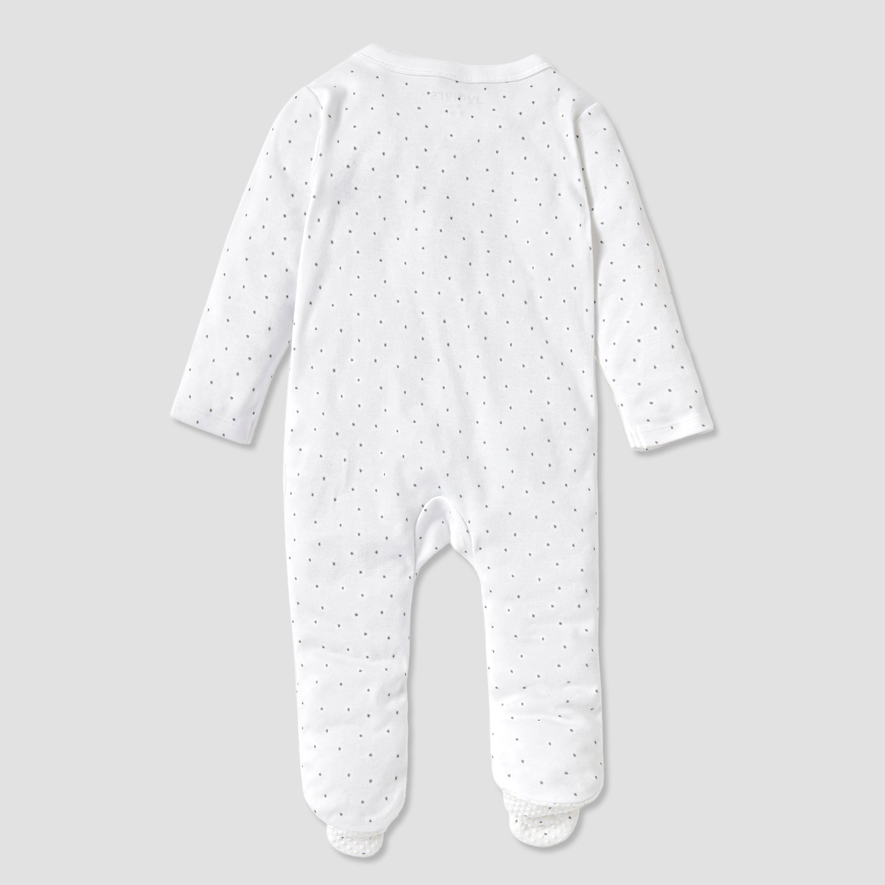Juniors Embroidered Closed Feet Sleepsuit with Long Sleeves
