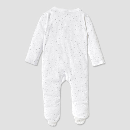Juniors Embroidered Closed Feet Sleepsuit with Long Sleeves