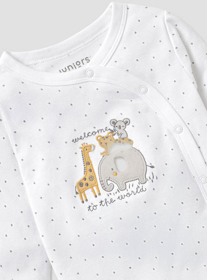 Juniors Embroidered Closed Feet Sleepsuit with Long Sleeves-baby-boys-clothing-nightwear-sleepsuits-image-4