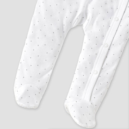 Juniors Embroidered Closed Feet Sleepsuit with Long Sleeves