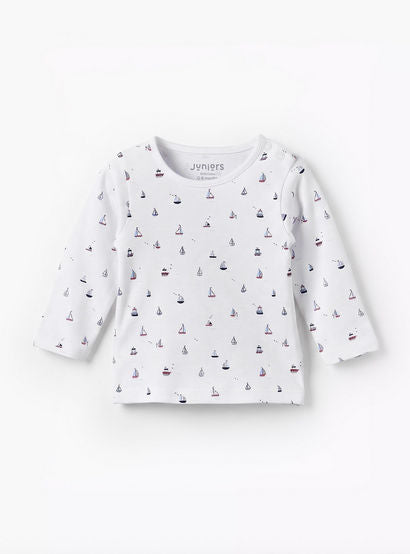Juniors Cotton Round Neck Long Sleeves Pyjama Set with Boat Print-baby-boys-clothing-nightwear-pyjamasets-image-2