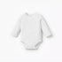 Juniors Solid Long Sleeves Bodysuit with Round Neck - White / 12-18 mths
