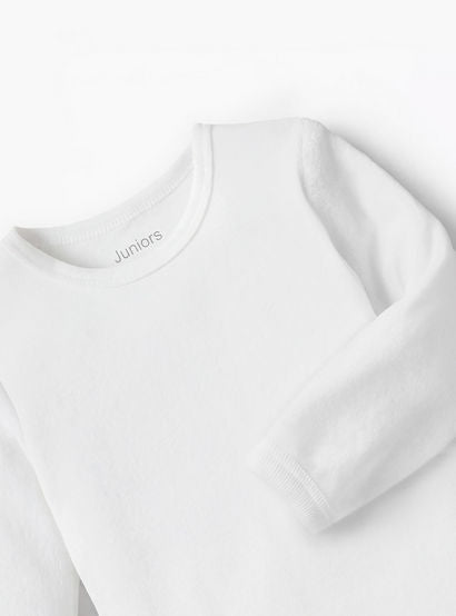 Juniors Solid Long Sleeves Bodysuit with Round Neck-baby-boys-clothing-bodysuits-image-2