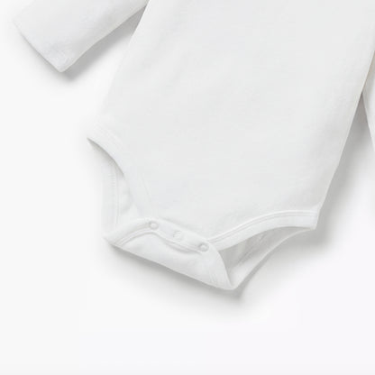 Juniors Solid Long Sleeves Bodysuit with Round Neck