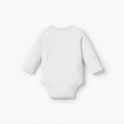 Juniors Solid Long Sleeves Bodysuit with Round Neck