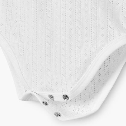 Juniors Textured Sleeveless Bodysuit with Round Neck