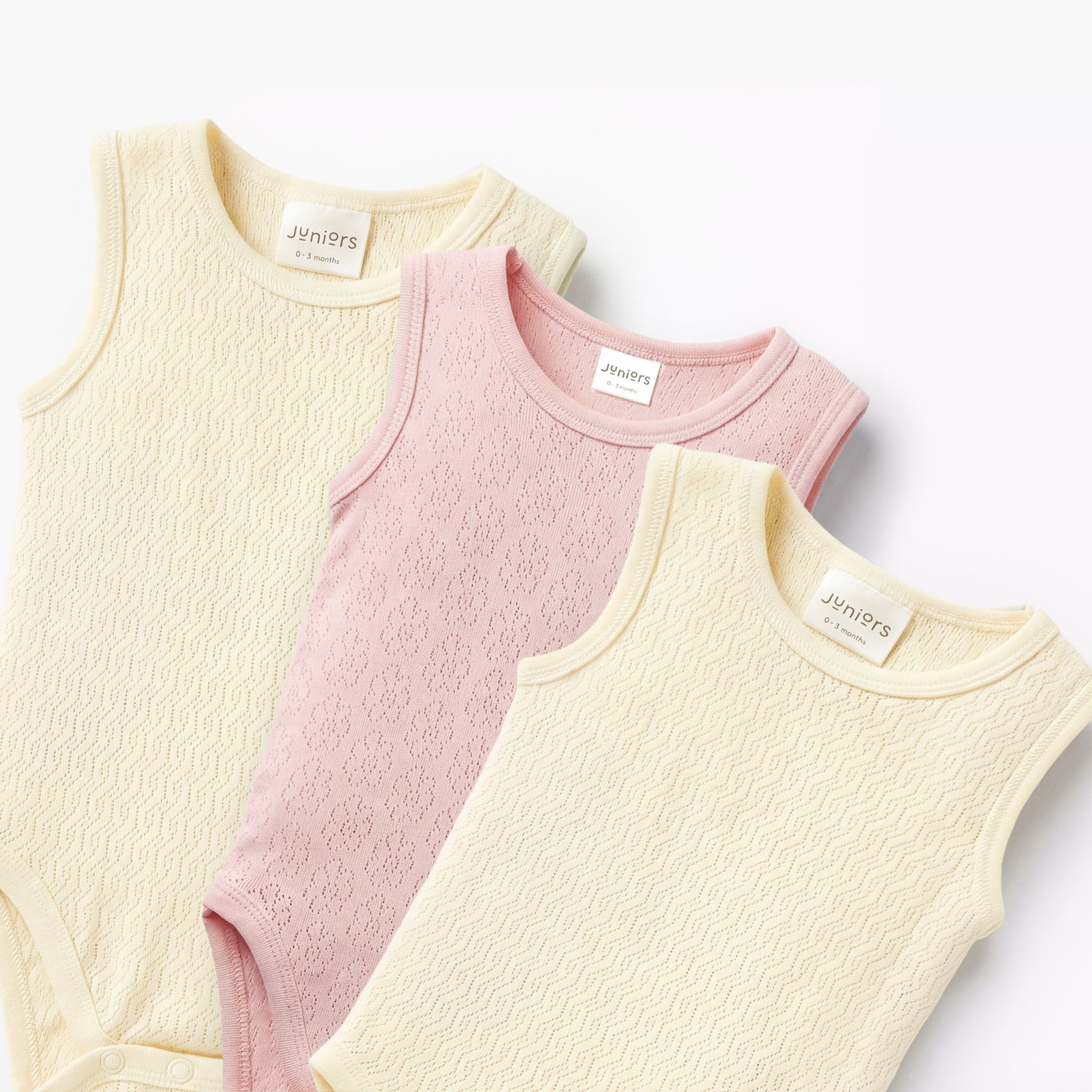 Juniors Textured Sleeveless Bodysuit - Set of 3