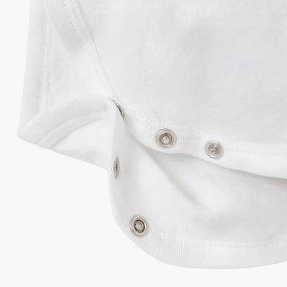 Juniors Solid Bodysuit with Long Sleeves and Snap Button Closure