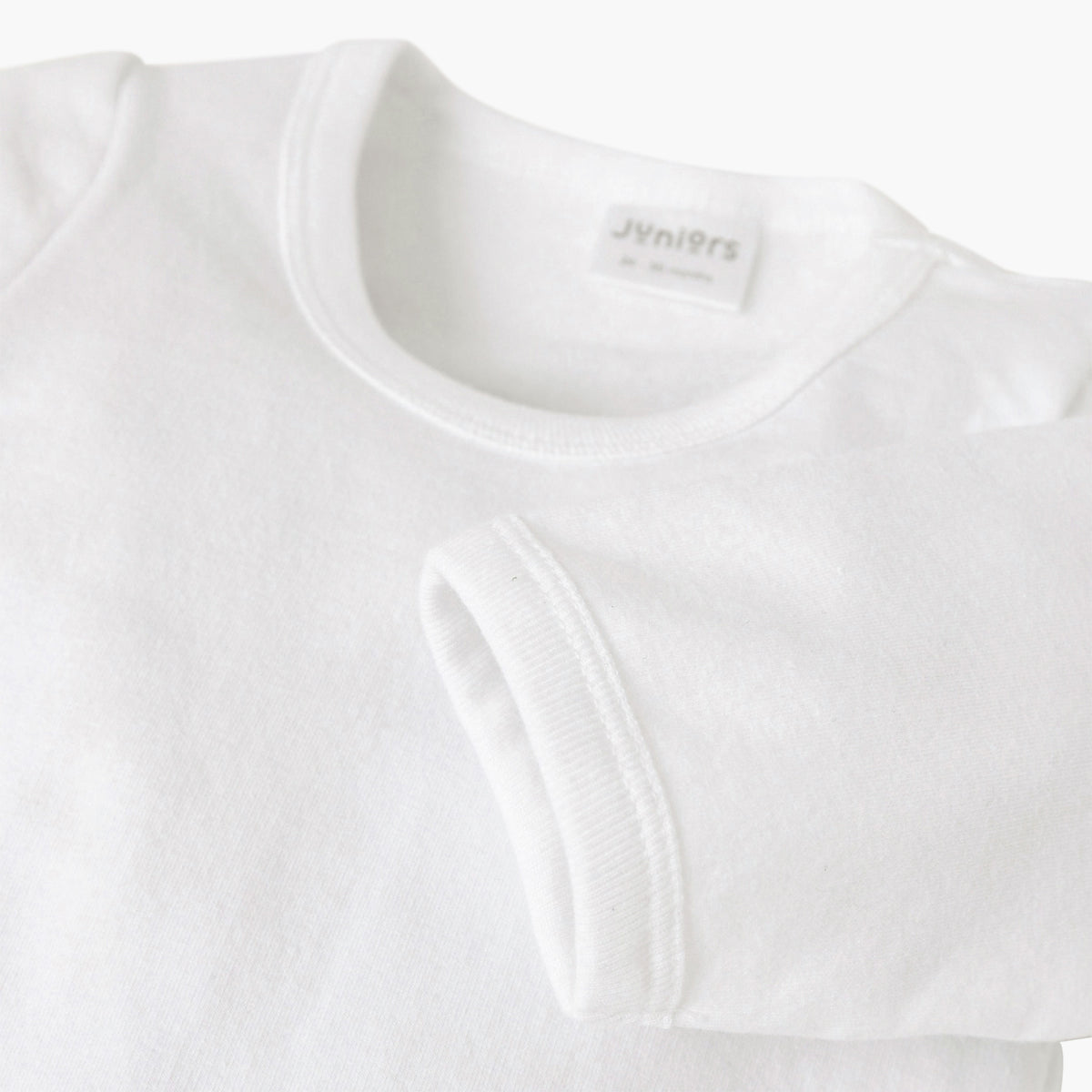 Juniors Solid Bodysuit with Long Sleeves and Snap Button Closure