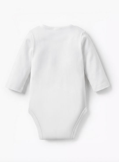 Juniors Solid Bodysuit with Round Neck and Long Sleeves-baby-boys-clothing-bodysuits-image-2