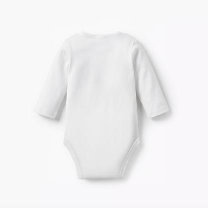 Juniors Solid Bodysuit with Round Neck and Long Sleeves