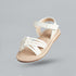 Strappy Flat Sandals with Hook and Loop Closure - Multicolour / 20