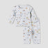 Juniors Cotton Long Sleeves Pyjama Set with Park Print - Blue / 12-18 mths