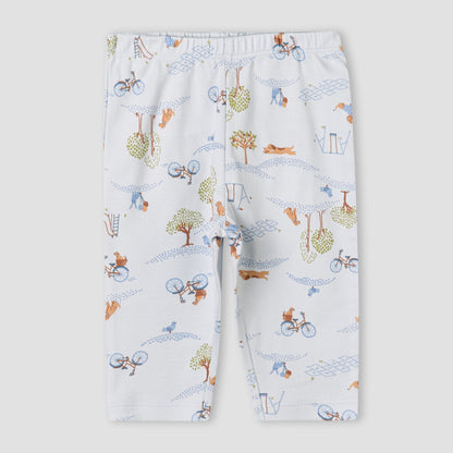 Juniors Cotton Long Sleeves Pyjama Set with Park Print