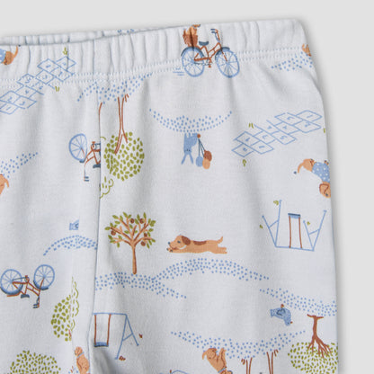 Juniors Cotton Long Sleeves Pyjama Set with Park Print