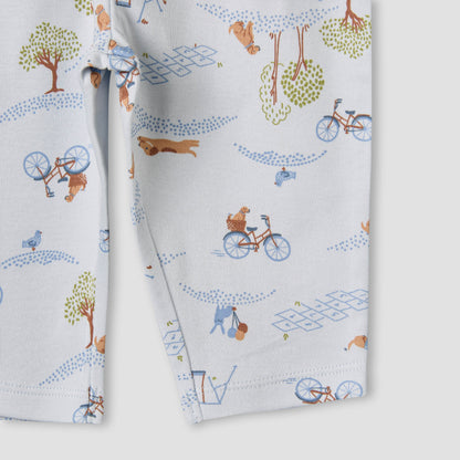 Juniors Cotton Long Sleeves Pyjama Set with Park Print