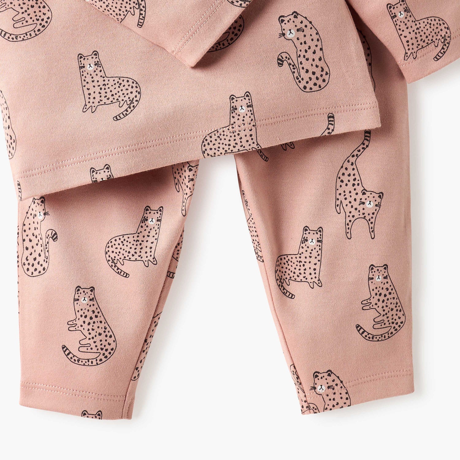 Juniors Pyjama Set with Bear Print - Cotton - Long Sleeves - Round Neck