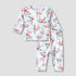 Juniors Cotton Long Sleeves Pyjama Set with Floral Print - Blue / 12-18 mths
