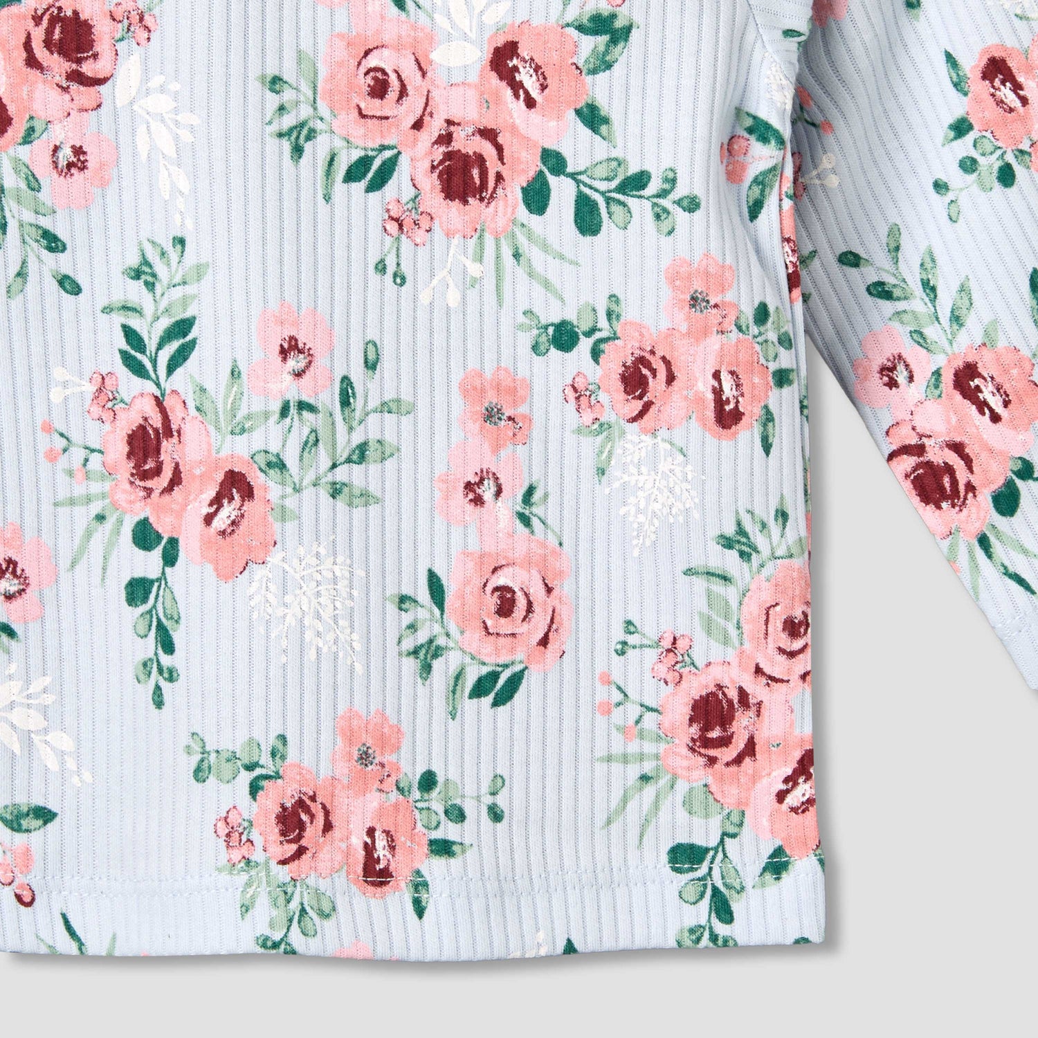 Juniors Cotton Long Sleeves Pyjama Set with Floral Print